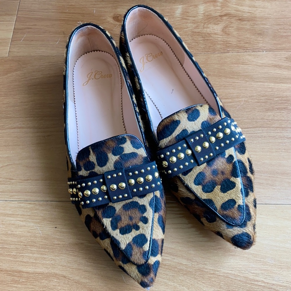 J Crew loafers with studded bow